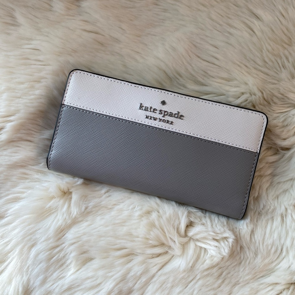 Kate Spade Two-Tone Gray and White Wallet